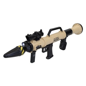 Jucarie realista arma Bazooka, cu lumini si sunete, cu accesorii realiste incluse