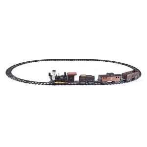Jucarie tren Western, cu 3 vagoane si locomotiva, cu sunet si lumini, 62x9.5x42cm, negru - Img 2