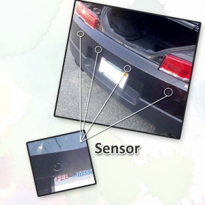 Kit 4 senzori de parcare cu display, Universal, Negru - Img 6