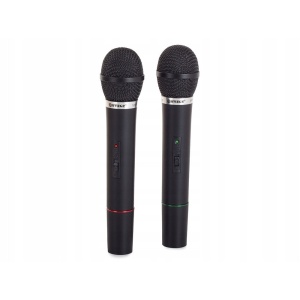 Kit karaoke cu 2 microfoane si statie inclusa, Negru - Img 2