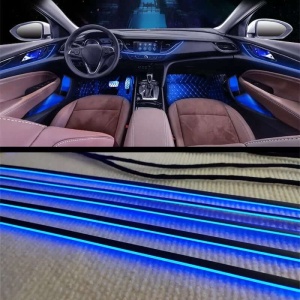 Kit lumini ambientale auto, RGB, 18 in 1, fir flexibil, aplicatie, bluetooth si telecomanda - Img 3