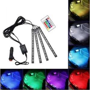 Kit lumini auto 48 LED-uri, Iluminare RGB, Control cu telecomanda - Img 4