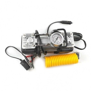 Kit pentru Pana cu Compresor 12V 2 Cilindri și 7 Accesorii pentru reparare si umflare anvelope - Img 2