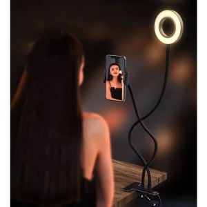 Lampa circulara LED Ring Light pentru selfi-uri, vlogging, machiaj sau apeluri video - Img 2