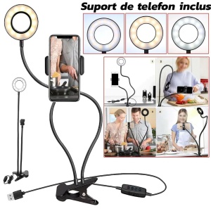 Lampa circulara LED Ring Light pentru selfi-uri, vlogging, machiaj sau apeluri video - Img 10