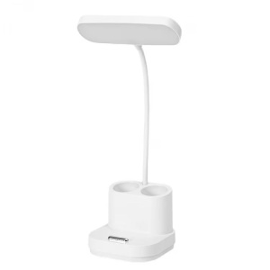 Lampa cu 40 de LED-uri pentru birou, suport pentru pixuri, 3 moduri de iluminare, Culoare alb
