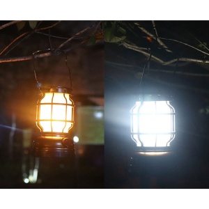 Lampa Solara LED Tip Felinar, 2 moduri de iluminare, pentru camping, terasa, balcon, gradina - Img 2
