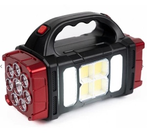 Lampa solara multifunctionala HB-1678 putere 38W tip lanterna/felinar, cu maner, negru/rosu - Img 6
