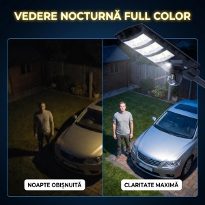 Lampa solara stradala 300W cu camera de supraveghere integrata, Conectivitate 4G LTE cu Cartela SIM, Vedere nocturna, Detectare miscare - Img 4