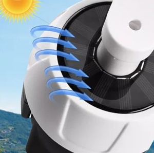 Lampa solara tip camera HW51182 66 SMD LED cu senzor si telecomanda - Img 3