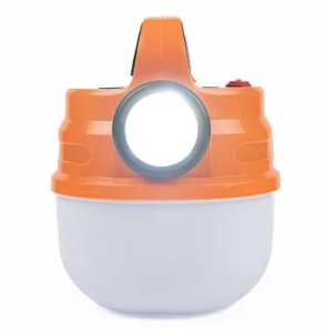 Lanterna cu incarcare solara LED HB-V80 80W cu 5 moduri iluminare, Portocaliu-Alb - Img 4