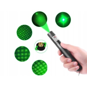 Laser pointer cu acumulator, Tip stilou, Portabil, Puternic cu raza 1km, 2 capete - Img 5