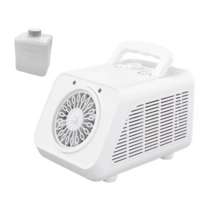 Masina electrica de facut baloane din sapun, lumini LED, 2 viteze, 200ml, 12000 de baloane/min, 12x13x19cm, negru/alb - Img 2