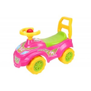 Masinuta premergator pentru copii 1-3 ani, Ride On Little Pony, Roz-Verde-Galben - Img 1