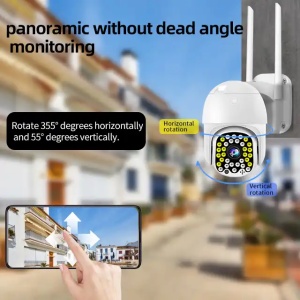 Mini camera de supraveghere CCTV IP PTZ WiFi de 2.5, IP66, wireless, infrared, rotatie 355°, alba - Img 6