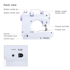 Mini masina de cusut portabila cu pedala, Putere 7.2W, Iluminare LED, 12 modele de cusaturi - Img 7