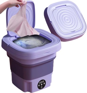 Mini masina de spalat, portabila si pliabila, 6.5l capacitate, cu 3 programe si functie de stoarcere si uscare - Img 5
