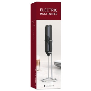 Mini Mixer pentru lapte, cu suport, functioneaza cu baterii, 22 cm lungime, negru - Img 5