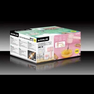 Mixer electric fara fir 3 in 1 AORLIS AO-78163, 3 viteze, Roz - Img 9