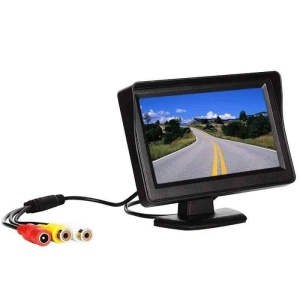 Monitor LCD TFT de bord, compatibil camera marsarier, de 4.3", negru - Img 2