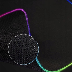 Mousepad de gaming cu iluminare LED RGB 7 Culori, Negru - Img 4