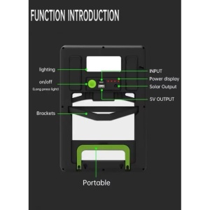 Panou solar portabil GD-100S, Putere 15W, Acumulator 1200mAh, Mufe pentru incarcare device-uri - Img 6