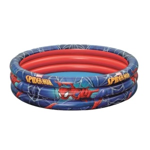 Piscina Gonflabila pentru copii, Bestway, model Spiderman, capacitate 200 L, Ø1.22x0.30m, rosu-albastru - Img 1