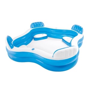 Piscina pentru Familie, Intex, cu spatare, capacitate 262 L, dimensiune 2.29x2.29x0.66 m, Bleu - Img 4