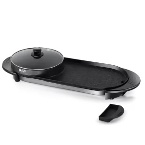Plita electrica, RAF R5413, 1800 W, 2.5 L capacitate, cu capac, 160℃-220℃, 70x25x10 cm, negru - Img 7