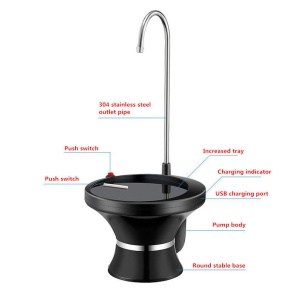 Pompa automata pentru bidon de apa, Incarcare prin usb, Suport pentru pahar - Img 6