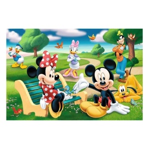 Puzzle Copii cu Mickey, Minnie și Prietenii în Parc, 60x40cm - Img 2