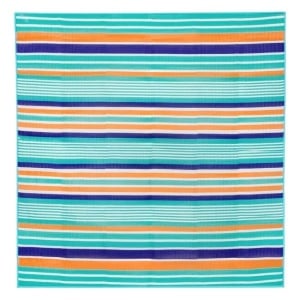 Rogojina Dubla pentru Plaja, cu Dungi, 180x180cm, Multicolor - Img 1