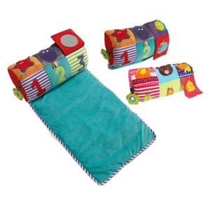 Saltea-perna si centru de activitati, pentru copii 12 luni+, din plus, 78x44x13cm, multicolor - Img 1