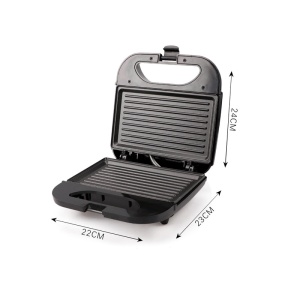 Sandwich Maker si Grill, RAF R261, 2 in 1, 850 W, placi antiaderente, termostat, 22x23x24 cm, negru - Img 7