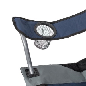 Scaun Pliabil pentru Camping, cu Husa, 59x59x105cm, Antracit Albastru - Img 3
