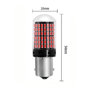 Set 2 becuri LED Canbus 1156 BA15S P21W 3014, cu 144 LED-uri, 20W, pentru marsarier, semnalizare, sau frana - Img 5