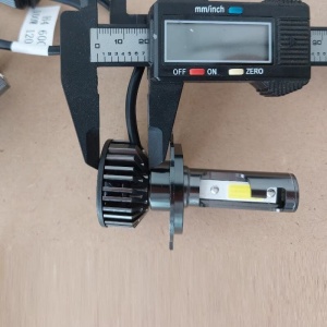 Set 2 becuri LED H4 COB, 100W, 12000 lumeni, lumina alb-rece - Img 7