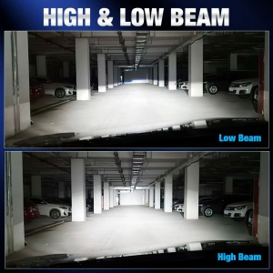 Set 2 becuri LED W H1 120W, 15000Lm, 12V, 6000K, lumina alb-rece - Img 2