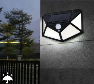Set 3 Lampi ULTRA 100 LED Solare cu senzor de miscare si lumina 3 moduri ILUMINARE - Img 2
