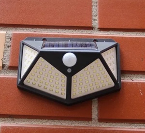Set 3 Lampi ULTRA 100 LED Solare cu senzor de miscare si lumina 3 moduri ILUMINARE - Img 4