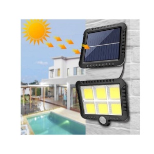 Set 3 X Lampa Solara 120 LED-uri COB,Putere 30W,Senzor de Lumina/Miscare - Img 5
