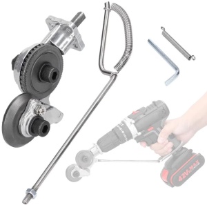 Set adaptor cu role pentru taiat tabla si materiale din fier pentru surubelnita electrica, argintiu - Img 2