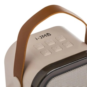 Set Boxa Karaoke, Bluetooth, 5W, Lumina RGB si 2 Microfoane Wireless, crem - Img 2
