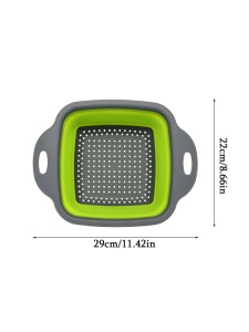 Set de 2 strecuratoari pliabile din silicon, 2 dimensiuni, Gri/Verde, Ideale in orice bucatarie - Img 12