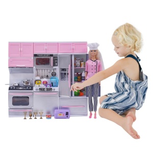 Set de joaca pentru copii Betty's Kitchen cu bucatarie si papusa bucatar, Accesorii incluse, Varsta 3+ ani - Img 3