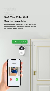 Sonerie cu video smart wireless, 2.4 Ghz, 5000 mAh, conectare la smartphone - Img 8