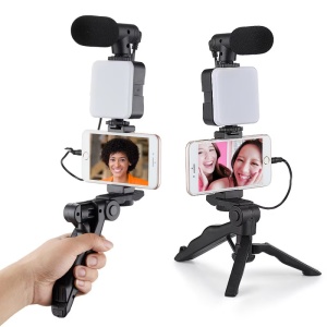 Stabilizator de imagine pentru telefon sau aparat foto, cu telecomanda si microfon, Trepied - Img 3