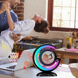 Statie smart wireless pentru karaoke, cu microfoan, boxa si iluminare LED RGB, portabila - Img 2