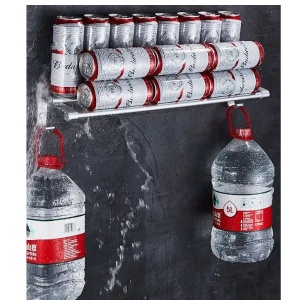 Suport dublu pentru prosoape din aluminiu solid, 60x11cm, Argintiu - Img 8