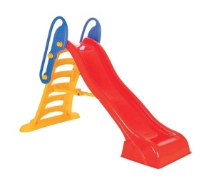 Tobogan de Plastic Colorat, cu Gaura pentru Furtun Apa, 3ani+, 35kg, 188x88x125cm - Img 1